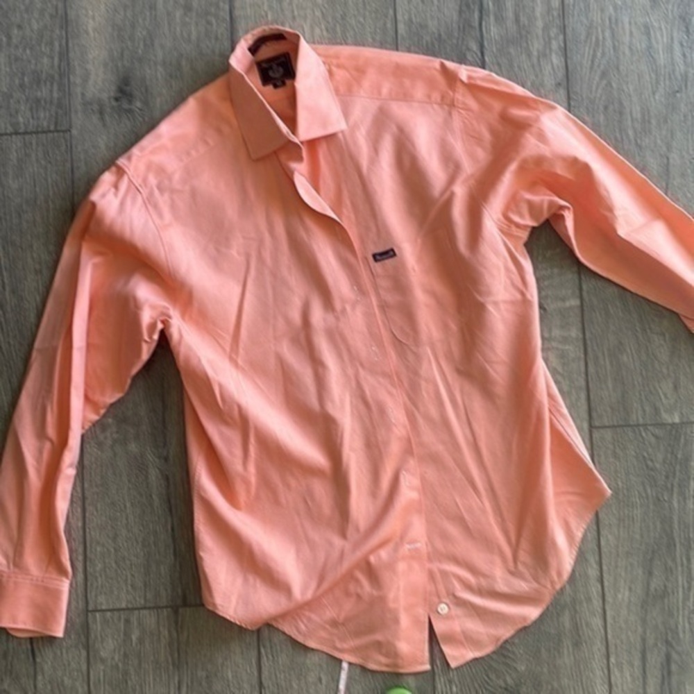 Faconnable shirt size XS designed in France Peach colored button up